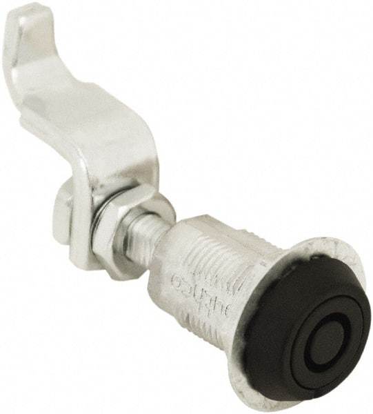 Made in USA - 2.77" Long x 1.13" Wide x 1/4" High, Compression Latch - Zinc Plated Steel, with Black Powder Coat Finish - USA Tool & Supply