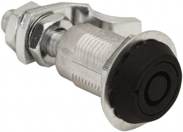 Made in USA - 2.77" Long x 1.13" Wide x 1/4" High, Compression Latch - Zinc Plated Steel, with Black Powder Coat Finish - USA Tool & Supply