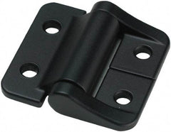 Value Collection - 1.58" Long x 1-1/2" Wide, Aluminum Door Hinge - Aluminum, Black Finish - USA Tool & Supply