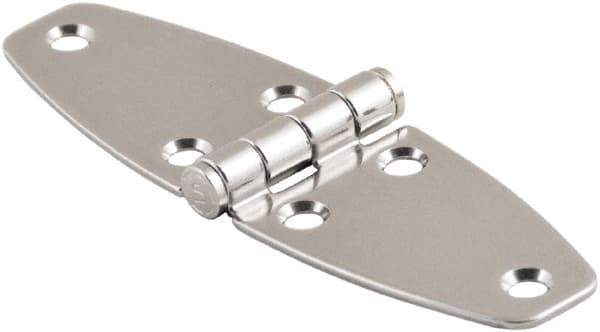 Made in USA - 4.02" Long x 4.65" Wide, Cabinet Hinge - 316 Stainless Steel, High Gloss Finish - USA Tool & Supply