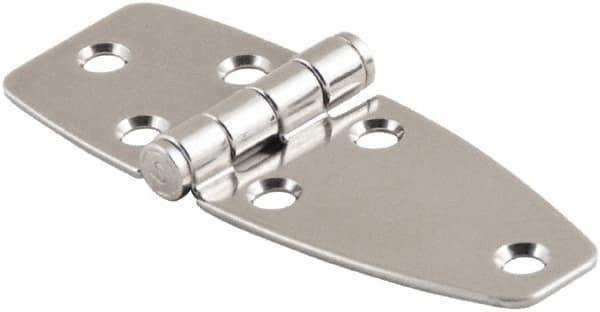 Made in USA - 3.22" Long x 3.86" Wide, Cabinet Hinge - 316 Stainless Steel, High Gloss Finish - USA Tool & Supply