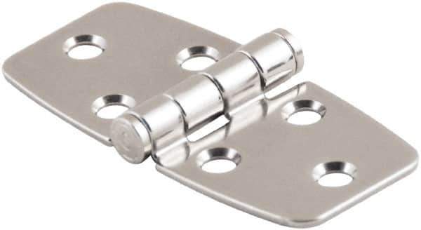 Made in USA - 2.44" Long x 3.07" Wide, Cabinet Hinge - 316 Stainless Steel, High Gloss Finish - USA Tool & Supply