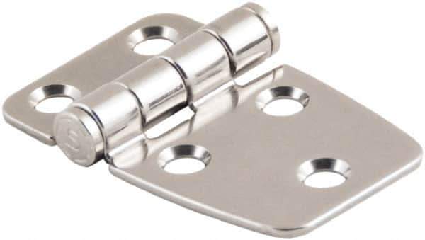 Made in USA - 1.73" Long x 2.28" Wide, Cabinet Hinge - 316 Stainless Steel, High Gloss Finish - USA Tool & Supply