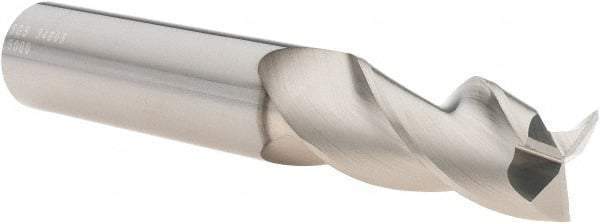 SGS - 1/2", 1" LOC, 1/2" Shank Diam, 3" OAL, 3 Flute, Solid Carbide Square End Mill - Single End, TiB2 Finish, Spiral Flute, 38° Helix, Centercutting, Right Hand Cut, Right Hand Flute, Series 43 - USA Tool & Supply