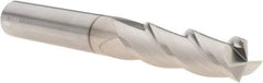 SGS - 1/2", 1-5/8" LOC, 1/2" Shank Diam, 4" OAL, 3 Flute, Solid Carbide Square End Mill - Single End, TiB2 Finish, Spiral Flute, 38° Helix, Centercutting, Right Hand Cut, Right Hand Flute, Series 43 - USA Tool & Supply