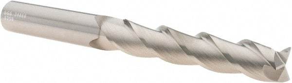 SGS - 5/8", 3-1/4" LOC, 5/8" Shank Diam, 6" OAL, 3 Flute, Solid Carbide Square End Mill - Single End, TiB2 Finish, Spiral Flute, 38° Helix, Centercutting, Right Hand Cut, Right Hand Flute, Series 43 - USA Tool & Supply