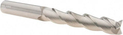 SGS - 5/8", 3-1/4" LOC, 5/8" Shank Diam, 6" OAL, 3 Flute, Solid Carbide Square End Mill - Single End, TiB2 Finish, Spiral Flute, 38° Helix, Centercutting, Right Hand Cut, Right Hand Flute, Series 43 - USA Tool & Supply