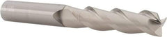 SGS - 1/2", 3 Flute, Single End, Solid Carbide, 0.03" Corner Radius End Mill - 4" OAL, 38° Helix, Right Hand Flute, 2" LOC, Right Hand Cut - USA Tool & Supply