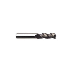 SGS - 20mm Diam, 38mm LOC, 3 Flute Solid Carbide 1mm Corner Radius Roughing End Mill - Uncoated, 104mm OAL, 20mm Shank Diam, Single End, Centercutting, 38° Helix - USA Tool & Supply