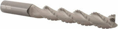 SGS - 5/8" Diam, Coarse Pitch, 3-3/4" LOC, 3 Flute Solid Carbide 0.03" Corner Radius Roughing End Mill - TiB2 Finish, 6" OAL, 5/8" Shank Diam, Single End, Centercutting, 38° Helix - USA Tool & Supply