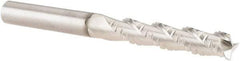 SGS - 3/8" Diam, Coarse Pitch, 2" LOC, 3 Flute Solid Carbide 0.02" Corner Radius Roughing End Mill - TiB2 Finish, 4" OAL, 3/8" Shank Diam, Single End, Centercutting, 38° Helix - USA Tool & Supply