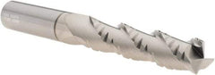 SGS - 3/4" Diam, Coarse Pitch, 3-1/4" LOC, 3 Flute Solid Carbide 0.03" Corner Radius Roughing End Mill - TiB2 Finish, 6" OAL, 3/4" Shank Diam, Single End, Centercutting, 38° Helix - USA Tool & Supply