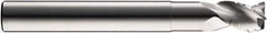 SGS - 1/2" Diam, Coarse Pitch, 5/8" LOC, 3 Flute Solid Carbide 0.03" Corner Radius Roughing End Mill - Uncoated, 4" OAL, 1/2" Shank Diam, Single End, Extended Reach, Centercutting, 38° Helix - USA Tool & Supply
