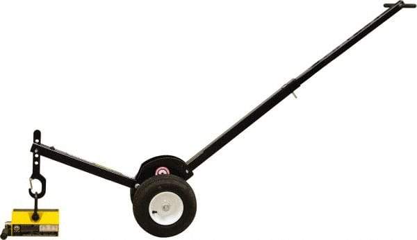 Mag-Mate - 400 Lb Load Capacity, Lift Magnet Dolly - 12" High x 41" Long x 13" Wide, 2 Poles - USA Tool & Supply
