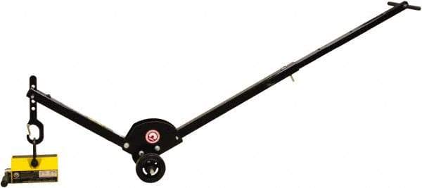 Mag-Mate - 400 Lb Load Capacity, Lift Magnet Dolly - 10" High x 41" Long x 13" Wide, 2 Poles - USA Tool & Supply