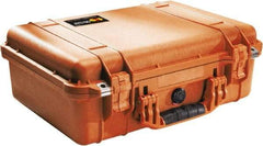 Pelican Products, Inc. - 14-1/16" Wide x 6-15/16" High, Clamshell Hard Case - Orange, Polyethylene - USA Tool & Supply