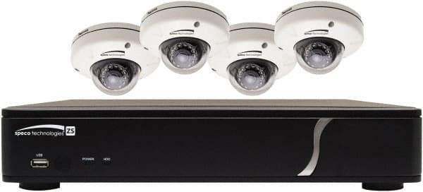 Speco - Security Camera Recorders Type: 4 Channel Plug & Play Network Video Recorder and IP Camera Kit Hard Drive Size: 1 TB - USA Tool & Supply