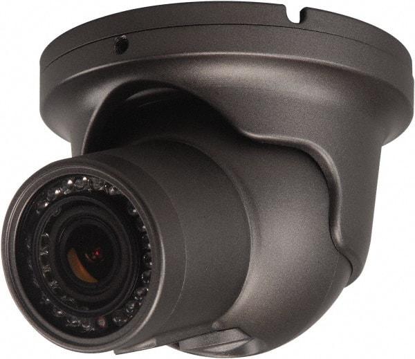 Speco - Indoor and Outdoor Variable Focal Lens Infrared Turret Camera - 3.7mm Lens, 1,000 Resolution Line, 3.8 Inch Diameter, 4.65 Inch High, Color Image - USA Tool & Supply