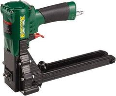 Klinch-Pak - Pneumatic Staple Gun - 1-3/8" Staples, 100 Lb Capacity, Green, Aluminum - USA Tool & Supply