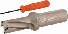 Hertel - 1-3/4" Max Drill Depth, 2xD, 7/8" Diam, Indexable Insert Drill - 2 Inserts, 1" Shank Diam, Straight Shank - USA Tool & Supply