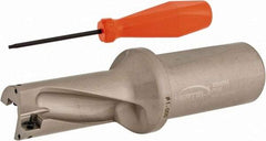 Hertel - 2" Max Drill Depth, 2xD, 1" Diam, Indexable Insert Drill - 2 Inserts, 1-1/4" Shank Diam, Straight Shank - USA Tool & Supply