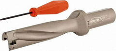 Hertel - 3-15/16" Max Drill Depth, 4xD, 63/64" Diam, Indexable Insert Drill - 2 Inserts, 63/64" Shank Diam, Straight Shank - USA Tool & Supply