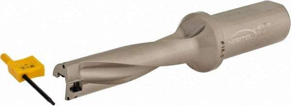 Hertel - 2.8346" Max Drill Depth, 4xD, 0.7087" Diam, Indexable Insert Drill - 2 Inserts, 63/64" Shank Diam, Straight Shank - USA Tool & Supply