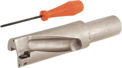 Hertel - 3-7/8" Max Drill Depth, 2xD, 1-15/16" Diam, Indexable Insert Drill - 2 Inserts, 1-1/2" Shank Diam, Straight Shank - USA Tool & Supply