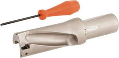 Hertel - 3-1/2" Max Drill Depth, 2xD, 1-3/4" Diam, Indexable Insert Drill - 2 Inserts, 1-1/2" Shank Diam, Straight Shank - USA Tool & Supply