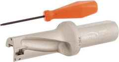 Hertel - 1-31/32" Max Drill Depth, 2xD, 63/64" Diam, Indexable Insert Drill - 2 Inserts, 63/64" Shank Diam, Straight Shank - USA Tool & Supply