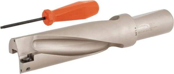 Hertel - 5-5/8" Max Drill Depth, 3xD, 1-7/8" Diam, Indexable Insert Drill - 2 Inserts, 1-1/2" Shank Diam, Straight Shank - USA Tool & Supply