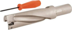 Hertel - 5-5/8" Max Drill Depth, 3xD, 1-7/8" Diam, Indexable Insert Drill - 2 Inserts, 1-1/2" Shank Diam, Straight Shank - USA Tool & Supply