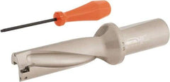 Hertel - 4-1/8" Max Drill Depth, 3xD, 1-3/8" Diam, Indexable Insert Drill - 2 Inserts, 1-1/2" Shank Diam, Straight Shank - USA Tool & Supply