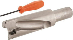 Hertel - 4-1/2" Max Drill Depth, 2xD, 2-1/4" Diam, Indexable Insert Drill - 2 Inserts, 1-1/2" Shank Diam, Straight Shank - USA Tool & Supply