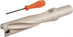 Hertel - 7" Max Drill Depth, 4xD, 1-3/4" Diam, Indexable Insert Drill - 2 Inserts, 1-1/2" Shank Diam, Straight Shank - USA Tool & Supply