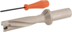 Hertel - 4-3/4" Max Drill Depth, 4xD, 1-3/16" Diam, Indexable Insert Drill - 2 Inserts, 1-1/4" Shank Diam, Straight Shank - USA Tool & Supply