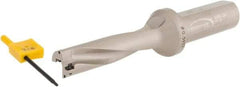 Hertel - 2-3/8" Max Drill Depth, 4xD, 19/32" Diam, Indexable Insert Drill - 2 Inserts, 3/4" Shank Diam, Straight Shank - USA Tool & Supply