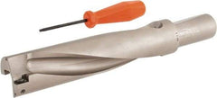 Hertel - 8" Max Drill Depth, 4xD, 2" Diam, Indexable Insert Drill - 2 Inserts, 1-1/2" Shank Diam, Straight Shank - USA Tool & Supply