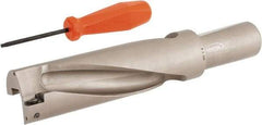 Hertel - 6" Max Drill Depth, 3xD, 2" Diam, Indexable Insert Drill - 2 Inserts, 1-1/2" Shank Diam, Straight Shank - USA Tool & Supply