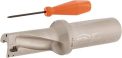Hertel - 2-1/8" Max Drill Depth, 2xD, 1-1/16" Diam, Indexable Insert Drill - 2 Inserts, 1-1/4" Shank Diam, Straight Shank - USA Tool & Supply