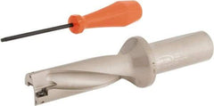 Hertel - 3-9/16" Max Drill Depth, 3xD, 1-3/16" Diam, Indexable Insert Drill - 2 Inserts, 1-1/4" Shank Diam, Straight Shank - USA Tool & Supply
