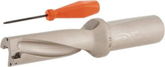 Hertel - 3-3/8" Max Drill Depth, 3xD, 1-1/8" Diam, Indexable Insert Drill - 2 Inserts, 1-1/4" Shank Diam, Straight Shank - USA Tool & Supply
