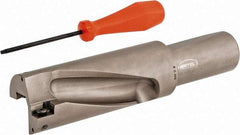 Hertel - 4" Max Drill Depth, 2xD, 2" Diam, Indexable Insert Drill - 2 Inserts, 1-1/2" Shank Diam, Straight Shank - USA Tool & Supply