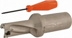 Hertel - 1-7/8" Max Drill Depth, 2xD, 15/16" Diam, Indexable Insert Drill - 2 Inserts, 1-1/4" Shank Diam, Straight Shank - USA Tool & Supply