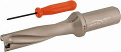 Hertel - 3.3071" Max Drill Depth, 4xD, 0.8268" Diam, Indexable Insert Drill - 2 Inserts, 63/64" Shank Diam, Straight Shank - USA Tool & Supply