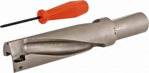 Hertel - 5-13/16" Max Drill Depth, 3xD, 1-15/16" Diam, Indexable Insert Drill - 2 Inserts, 1-1/2" Shank Diam, Straight Shank - USA Tool & Supply