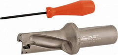 Hertel - 2-1/2" Max Drill Depth, 2xD, 1-1/4" Diam, Indexable Insert Drill - 2 Inserts, 1-1/4" Shank Diam, Straight Shank - USA Tool & Supply