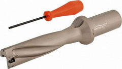 Hertel - 5-1/2" Max Drill Depth, 4xD, 1-3/8" Diam, Indexable Insert Drill - 2 Inserts, 1-1/2" Shank Diam, Straight Shank - USA Tool & Supply