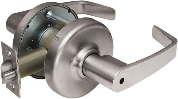 Corbin Russwin - Passage Lever Lockset - 2-3/4" Back Set, Steel, Brushed Chrome Finish - USA Tool & Supply