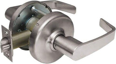 Corbin Russwin - Passage Lever Lockset - 2-3/4" Back Set, Steel, Brushed Chrome Finish - USA Tool & Supply